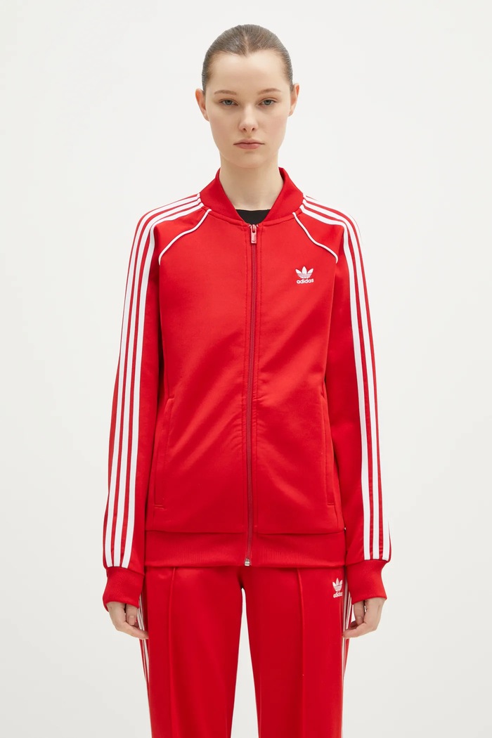 Mikina adidas Originals Adicolor Classics SST nášivka červená IK4032