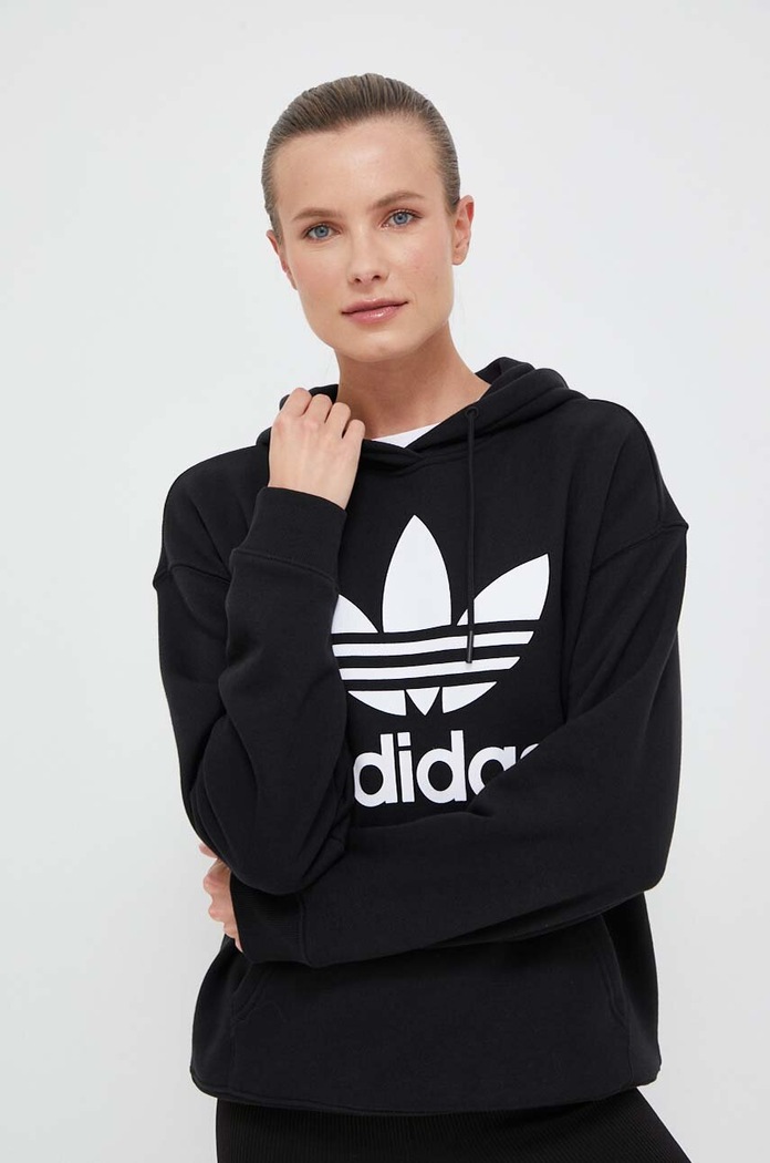 Bombažen pulover adidas Originals črna IK4058