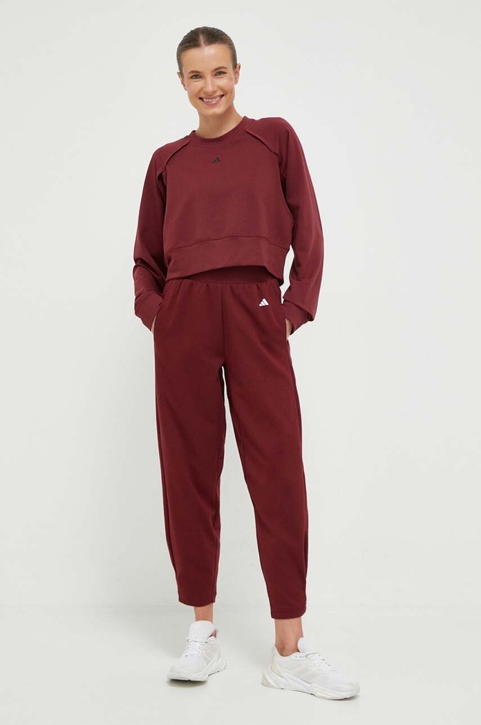 Pulover za vadbo adidas Performance Power IK6887 bordo AW23