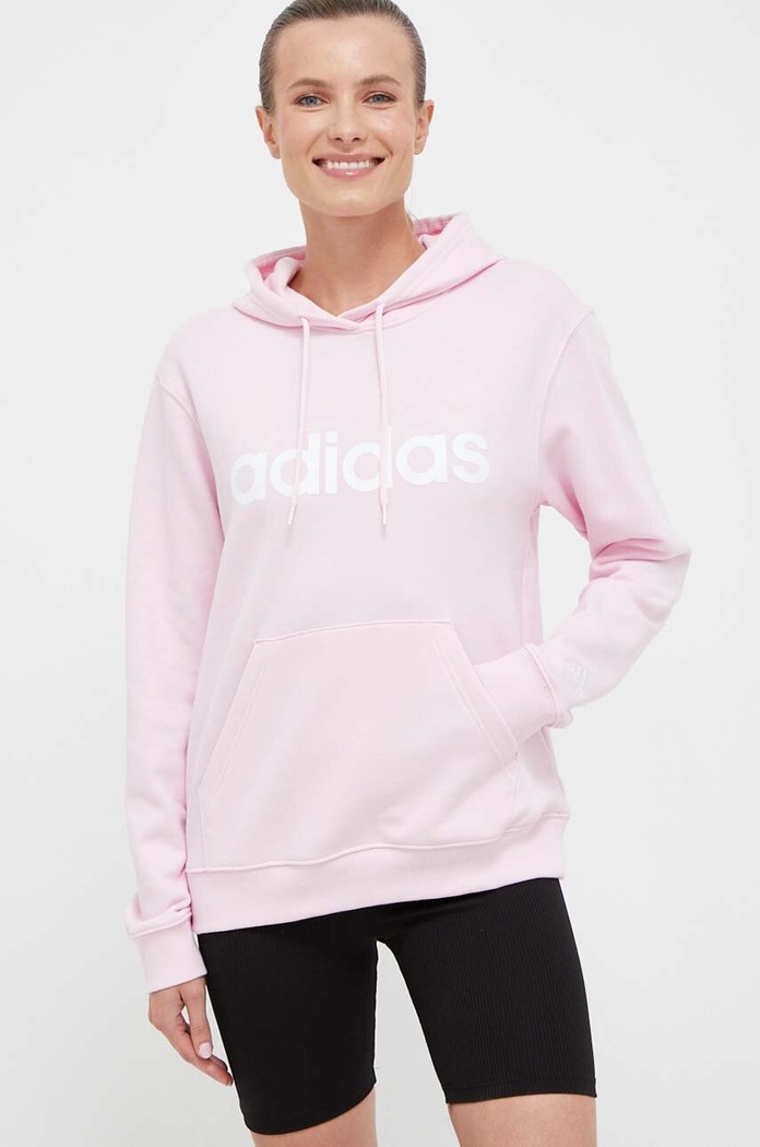 Bavlnená mikina adidas ružová IL3343