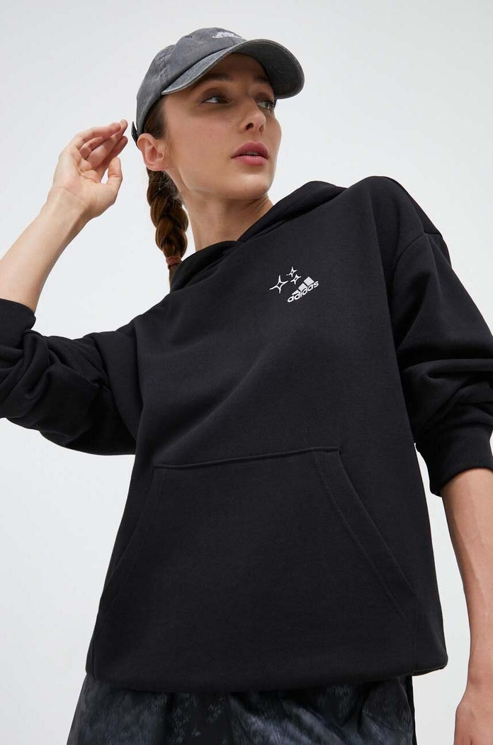 adidas pamut melegítőfelső pamut fekete IJ8774
