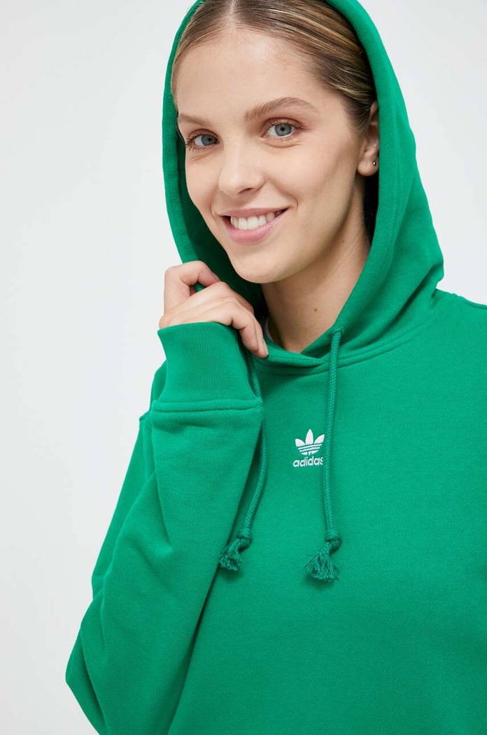 adidas Originals bluza bawełniana zielony IJ9762