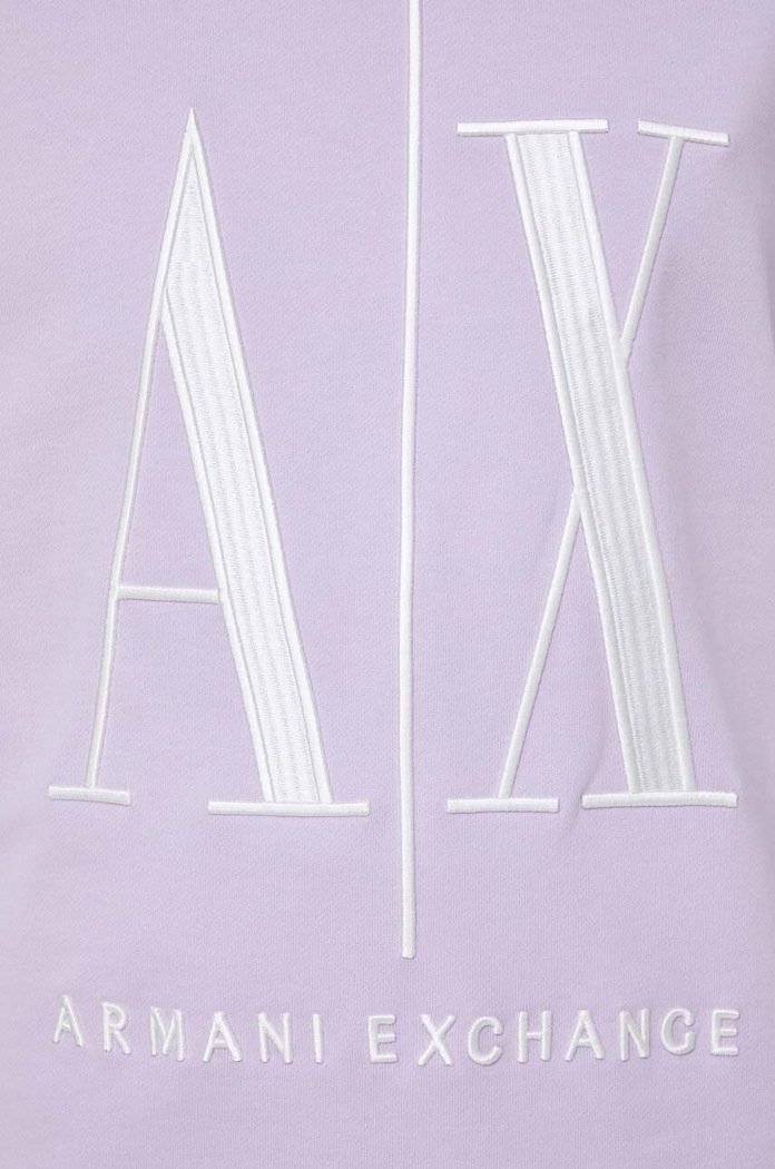 Armani Exchange pamut melegítőfelső 8NYM52.YJ68Z lila