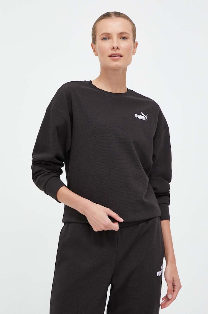 Dukserica Puma bez kapuljače crna 675965