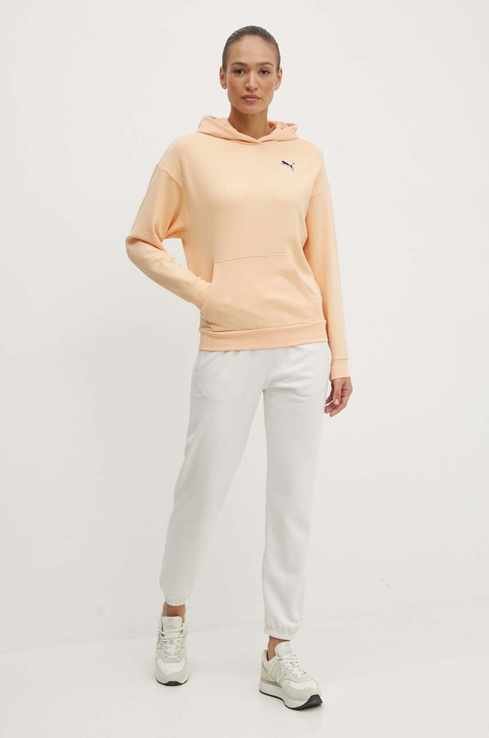 Bombažen pulover Puma 675988 oranžna SS24