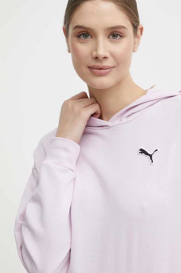 Puma bluza bawełniana BETTER ESSENTIALS fioletowy 675988