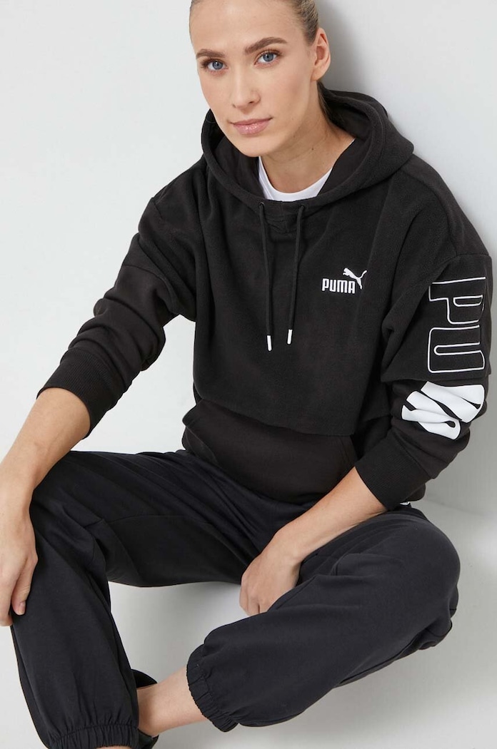 Суичър Puma с качулка черен 676026