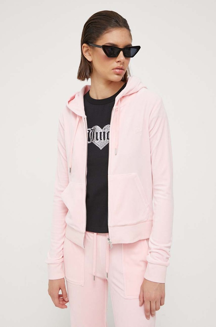 Dukserica Juicy Couture Robertson s kapuljačom roza JCAP176.121