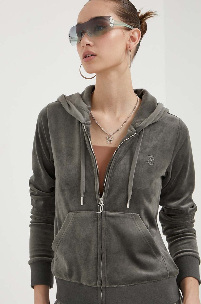 Juicy Couture bluza Robertson z kapturem szary JCAP176EU.378
