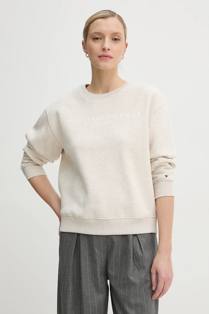 Mikina Tommy Hilfiger béžová WW0WW39791