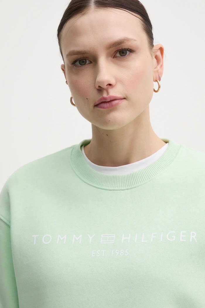 Tommy Hilfiger bluza zielony WW0WW39791