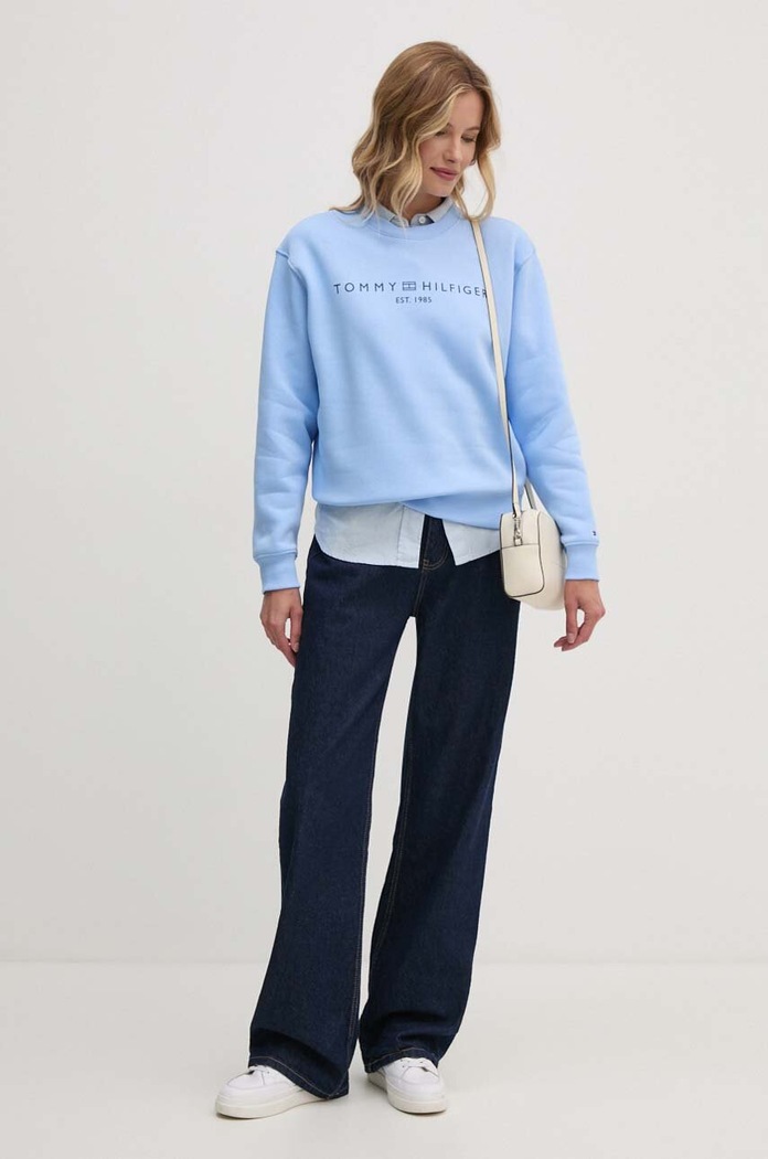 Tommy Hilfiger bluza WW0WW39791 niebieski AW25