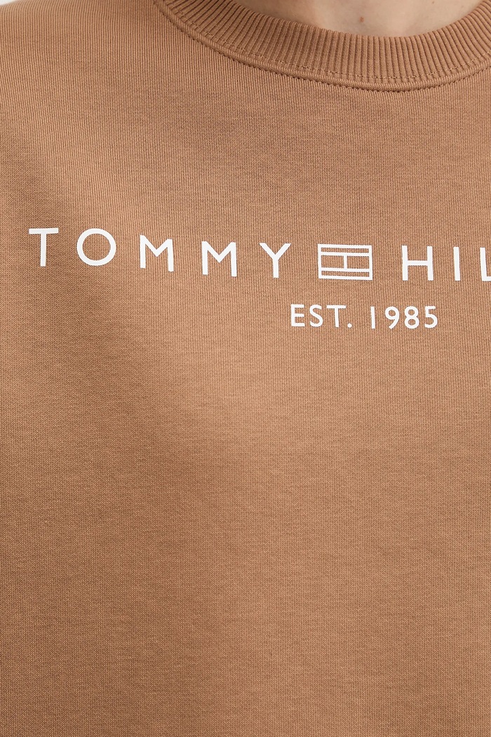Μπλούζα Tommy Hilfiger καφέ WW0WW39791