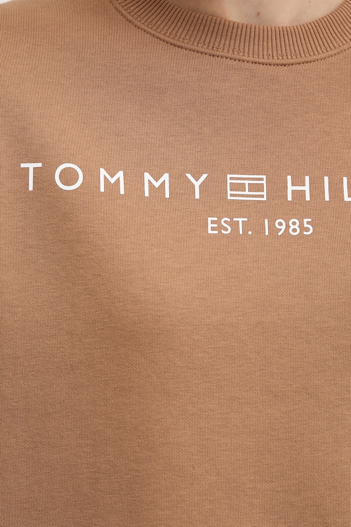 Μπλούζα Tommy Hilfiger καφέ WW0WW39791