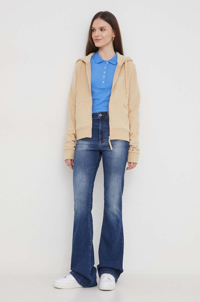 Mikina Tommy Hilfiger WW0WW39189 béžová SS24