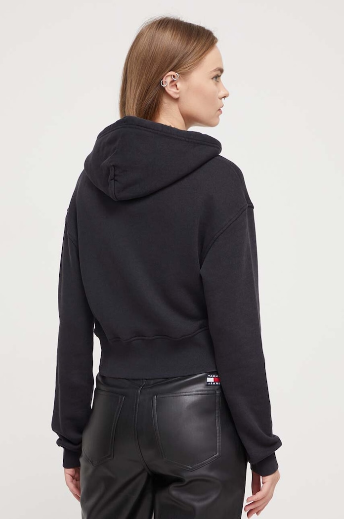 Ruházat Tommy Jeans pamut melegítőfelső DW0DW16400 fekete