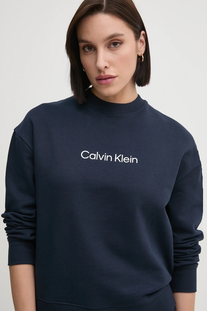 Bavlnená mikina Calvin Klein tmavomodrá K20K205450