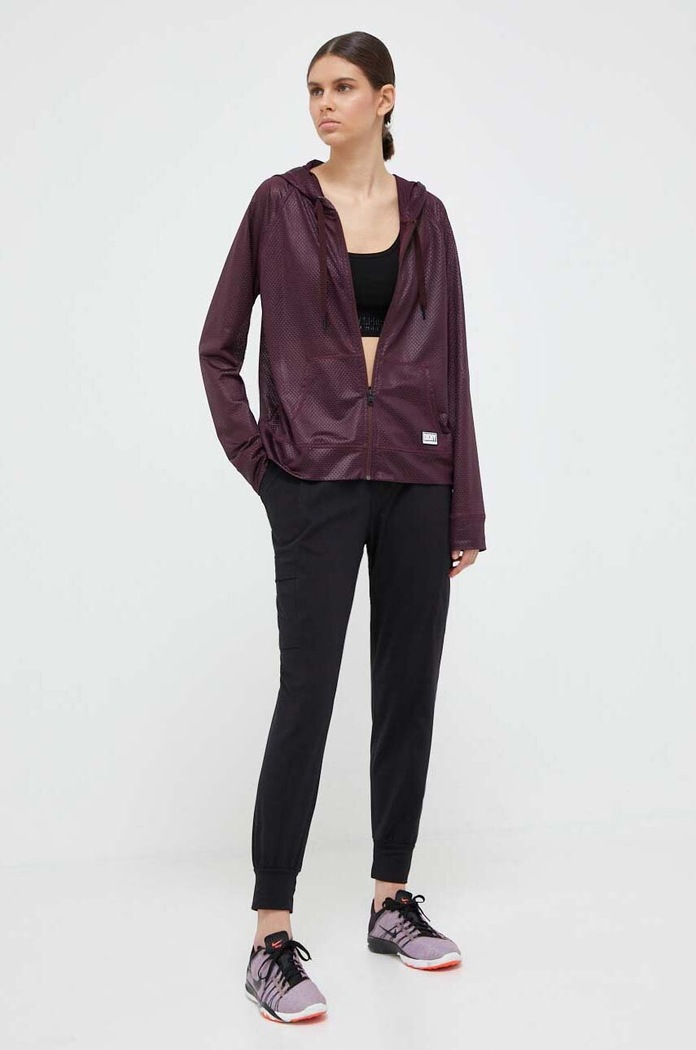Μπλούζα DKNY με ελαστάν μπορντό DP3J8949