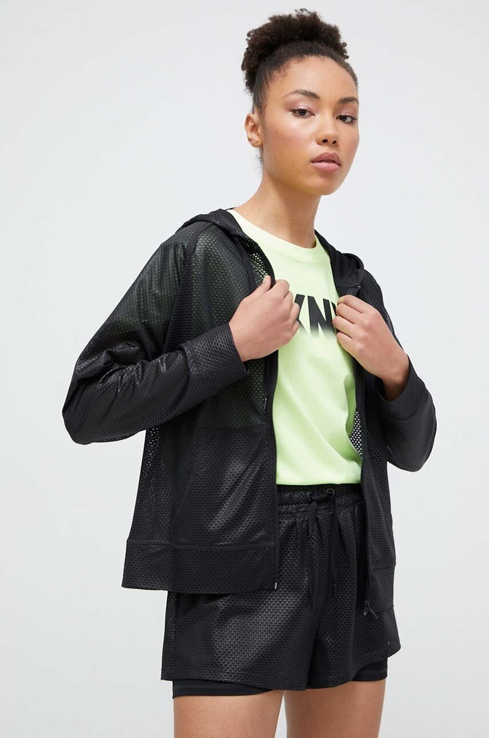 Mikina Dkny s elastanom čierna DP3J8949
