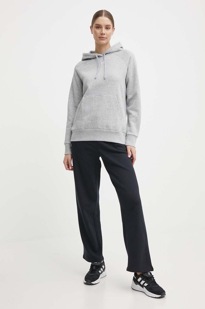 Under Armour mikina s kapucí dámská s bavlnou UA Rival Fleece 1379500 šedá SS26