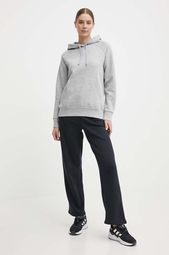 Under Armour mikina s kapucí dámská s bavlnou UA Rival Fleece 1379500 šedá SS26