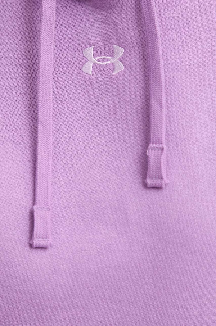 Under Armour bluza z kapturem damska z bawełną UA Rival Fleece 1379500 fioletowy