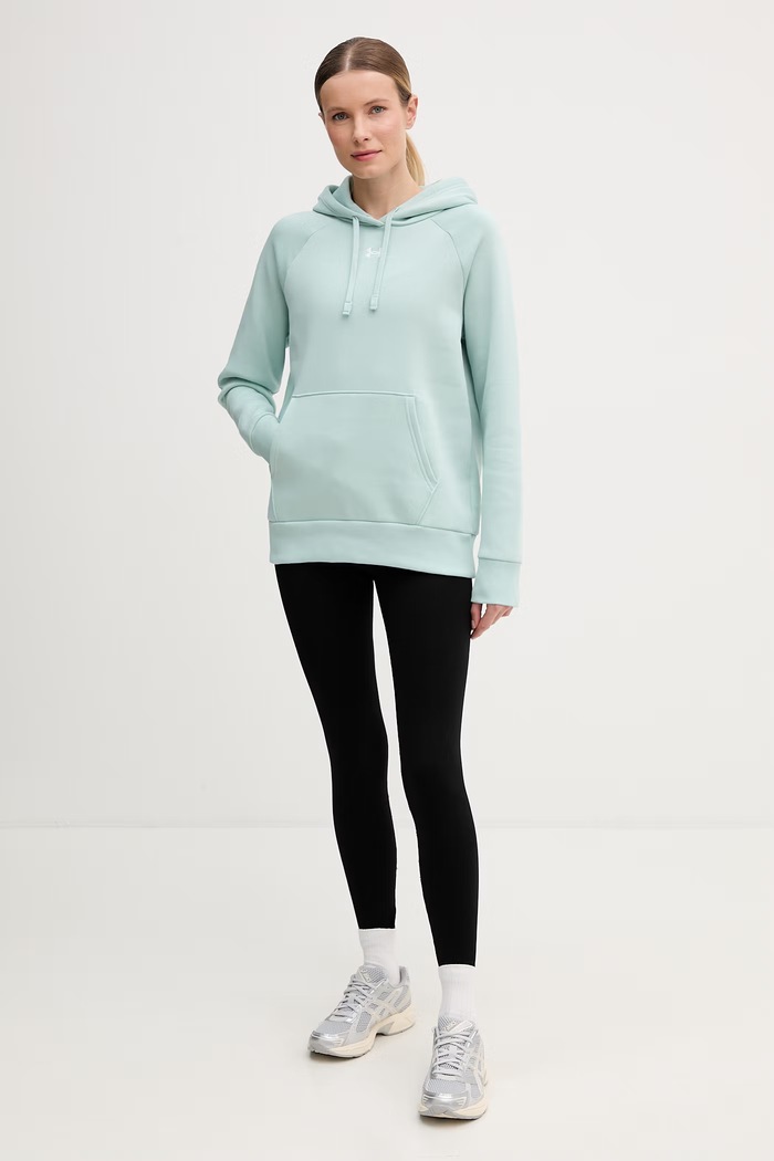 Under Armour кофта з капюшоном жіноча з бавовною UA Rival Fleece 1379500 бірюзовий SS26