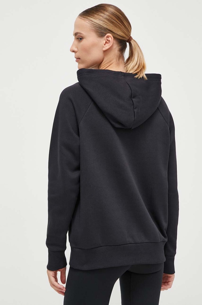Odzież Under Armour bluza z kapturem damska z bawełną UA Rival Fleece 1379500 czarny