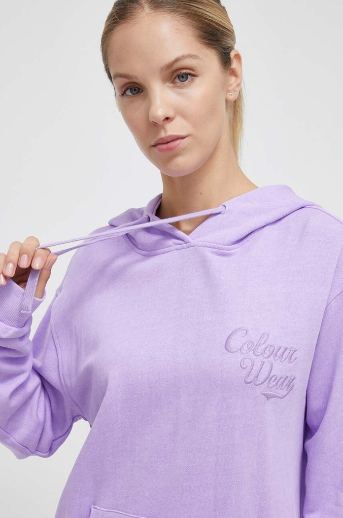 Colourwear bluza bawełniana fioletowy 7010389