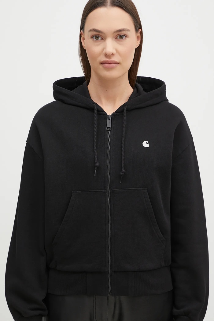 Pamučna dukserica Carhartt WIP crna I032642.0M4XX