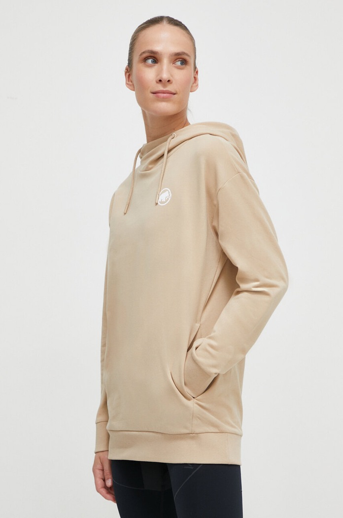 Tepláková mikina Mammut ML Hoody Original s elastanom béžová 1014.05330