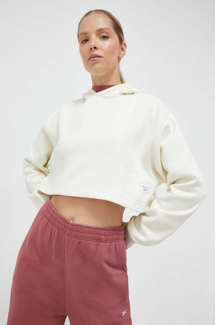 Dukserica Reebok Classic bez uzorka bež 100030907