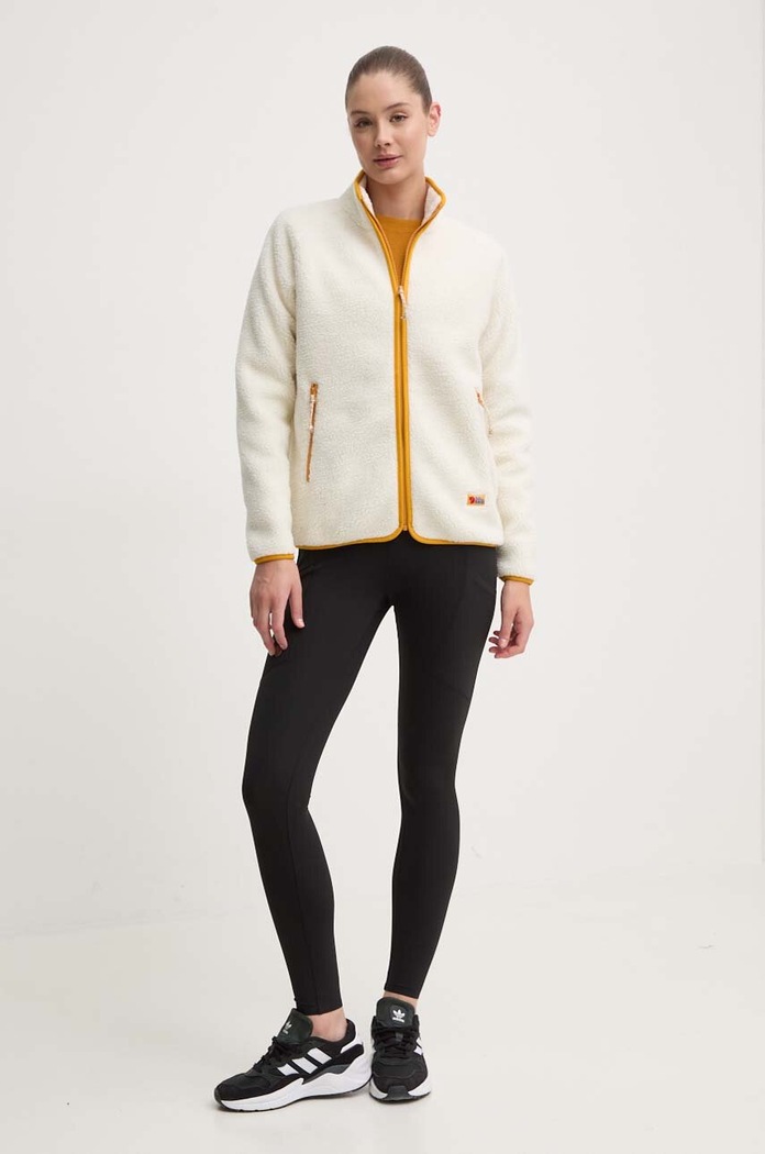 Flis pulover Fjallraven Vardag Pile F84789.113 bež AW23