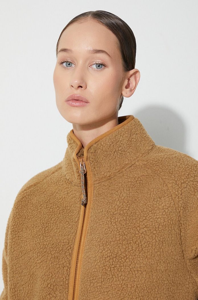 Fleecová mikina Fjallraven Vardag Pile F84789.232 hnedá