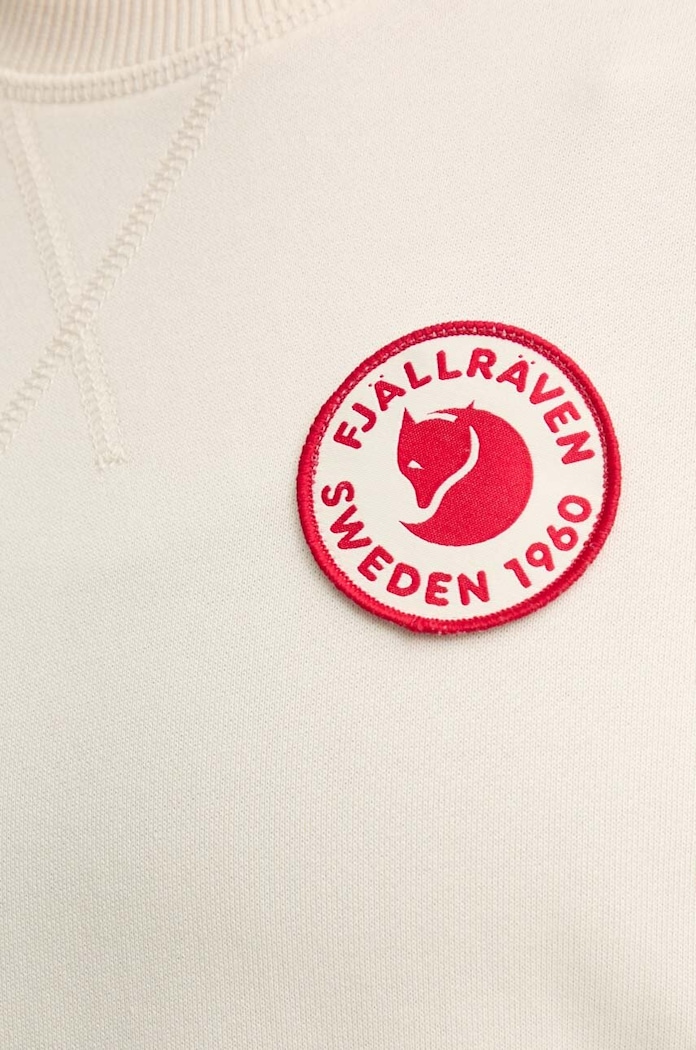 Bavlněná mikina Fjallraven 1960 Logo F87230.113 béžová