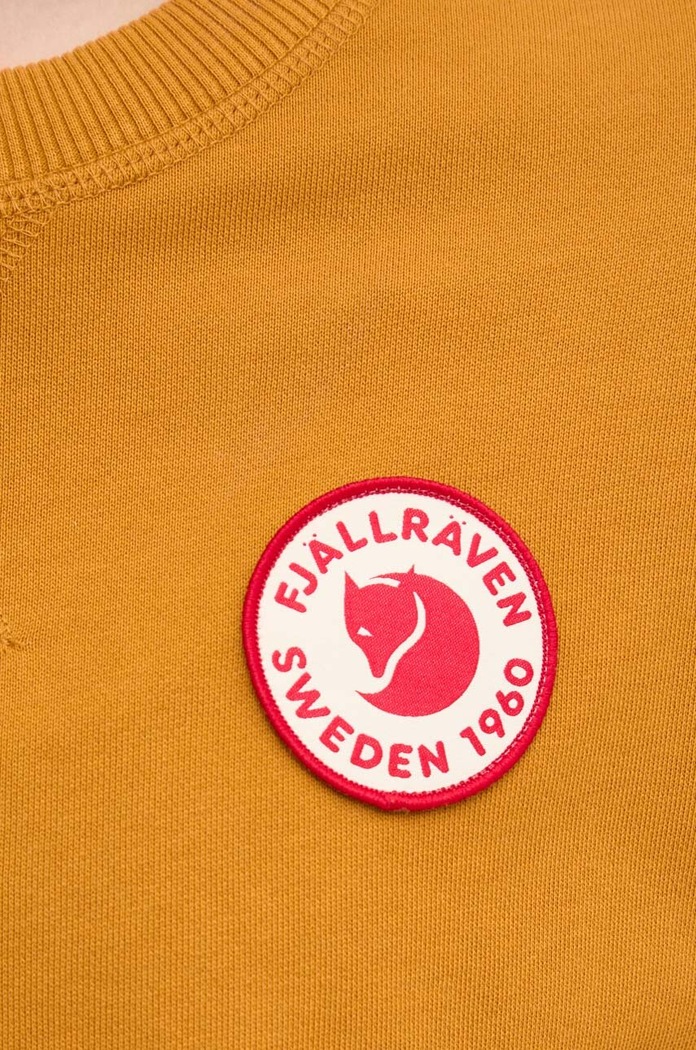 Βαμβακερή μπλούζα Fjallraven 1960 Logo F87230.166 κίτρινο