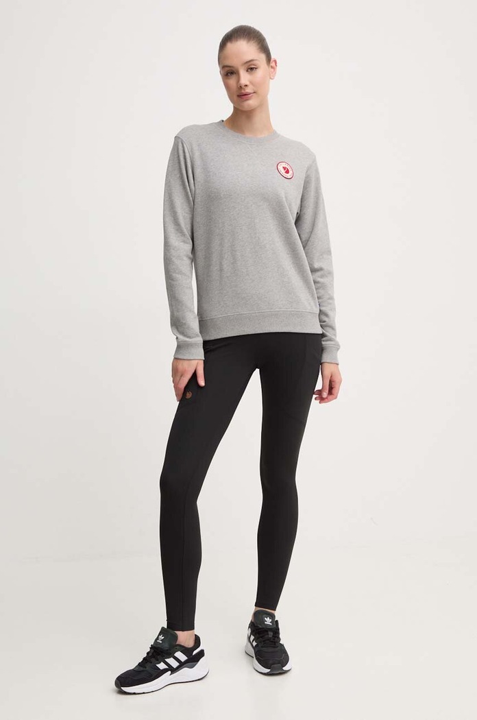 Bavlnená mikina Fjallraven 1960 Logo F87230.020.999 sivá SS26