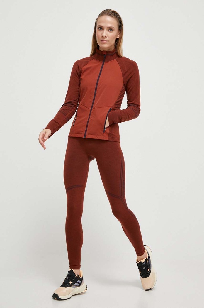 Sportovní mikina Smartwool Intraknit Active SW017163 hnědá AW23