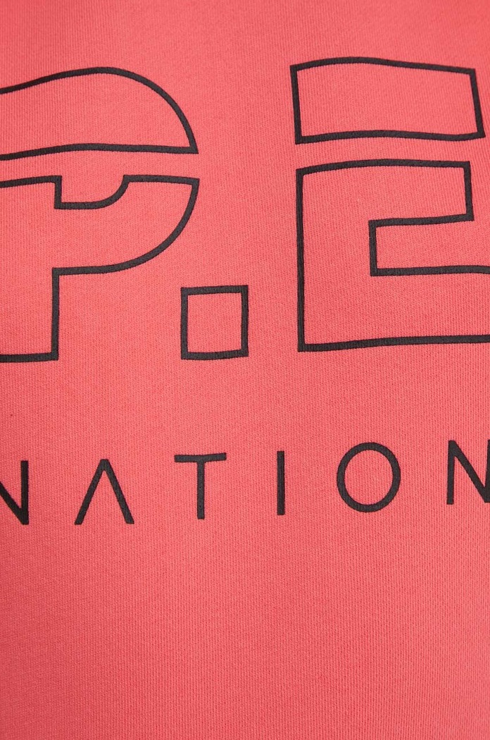 P.E Nation bluza bawełniana 234F040 różowy