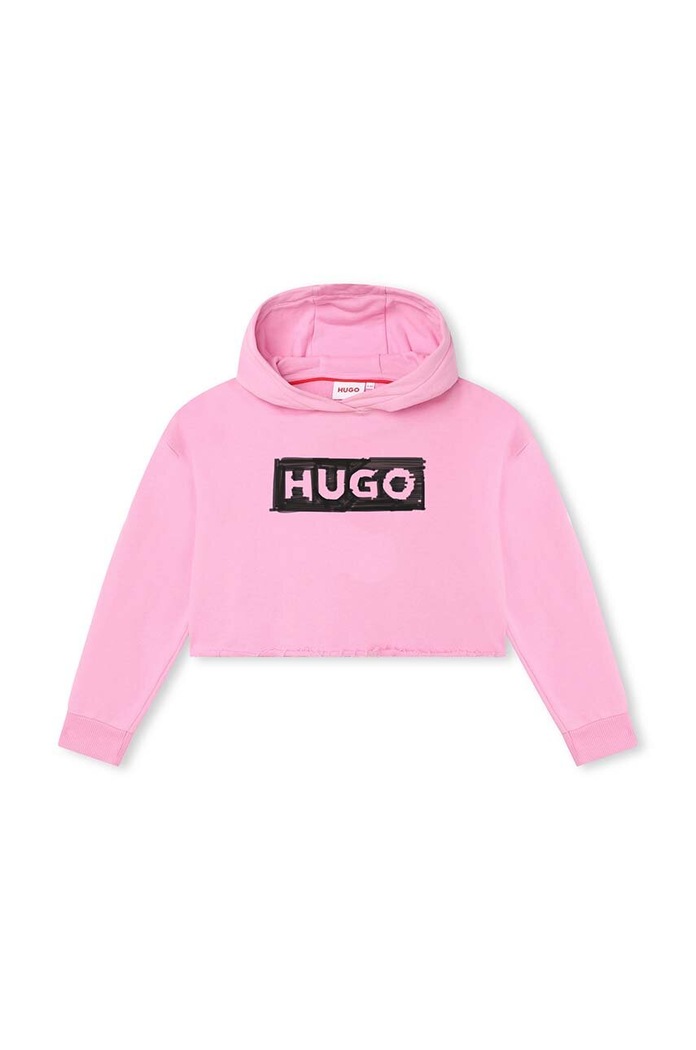 Dětská mikina HUGO G15118.126.150 růžová AW23