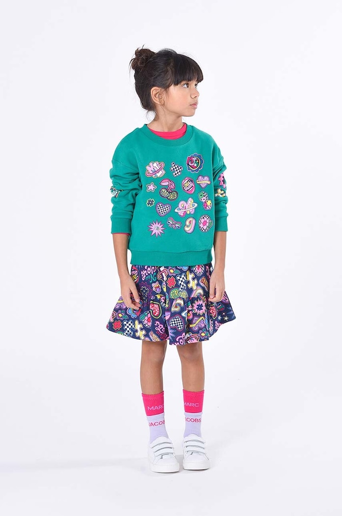 Marc Jacobs bluza bawełniana dziecięca wzorzyste zielony W15685.86.108
