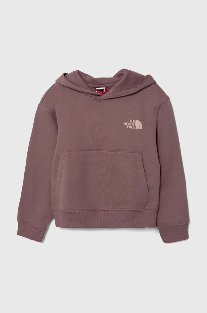 The North Face bluza dziecięca G VERTICAL LINE HOODIE z kapturem fioletowy NF0A854Q