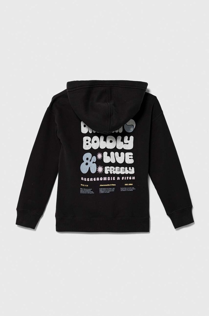 Abercrombie & Fitch bluza copii KI252.3085 negru AW23