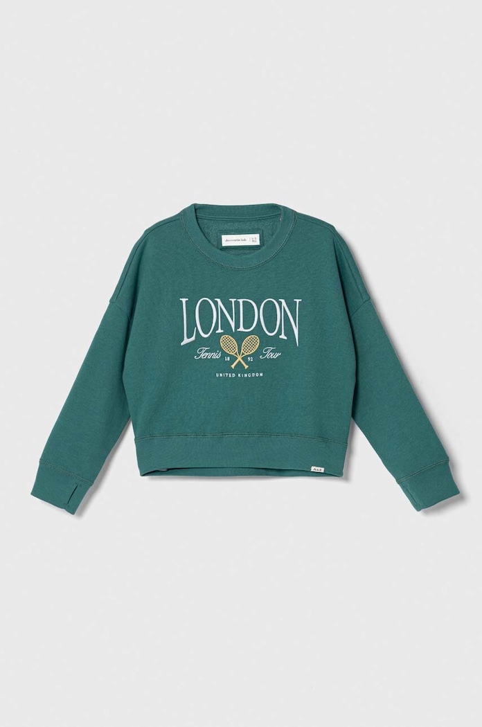 Abercrombie & Fitch bluza dziecięca aplikacja turkusowy KI252.3086