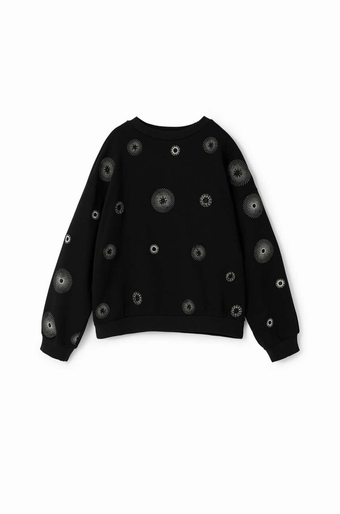 Dječja pamučna dukserica Desigual 23WGSK06 crna AW23