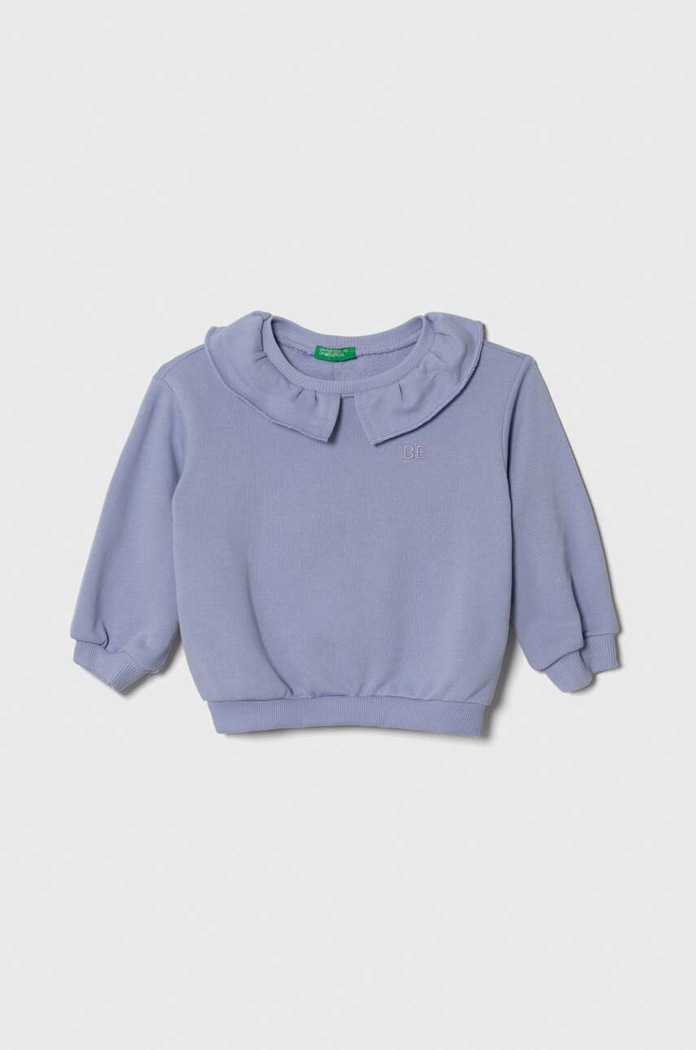 United Colors of Benetton bluza bawełniana dziecięca bawełna fioletowy 3J68G10AW.P.SEASONAL