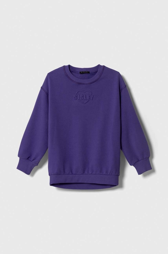 Sisley bluza copii uni violet 3PANX103D.G.SEASONAL