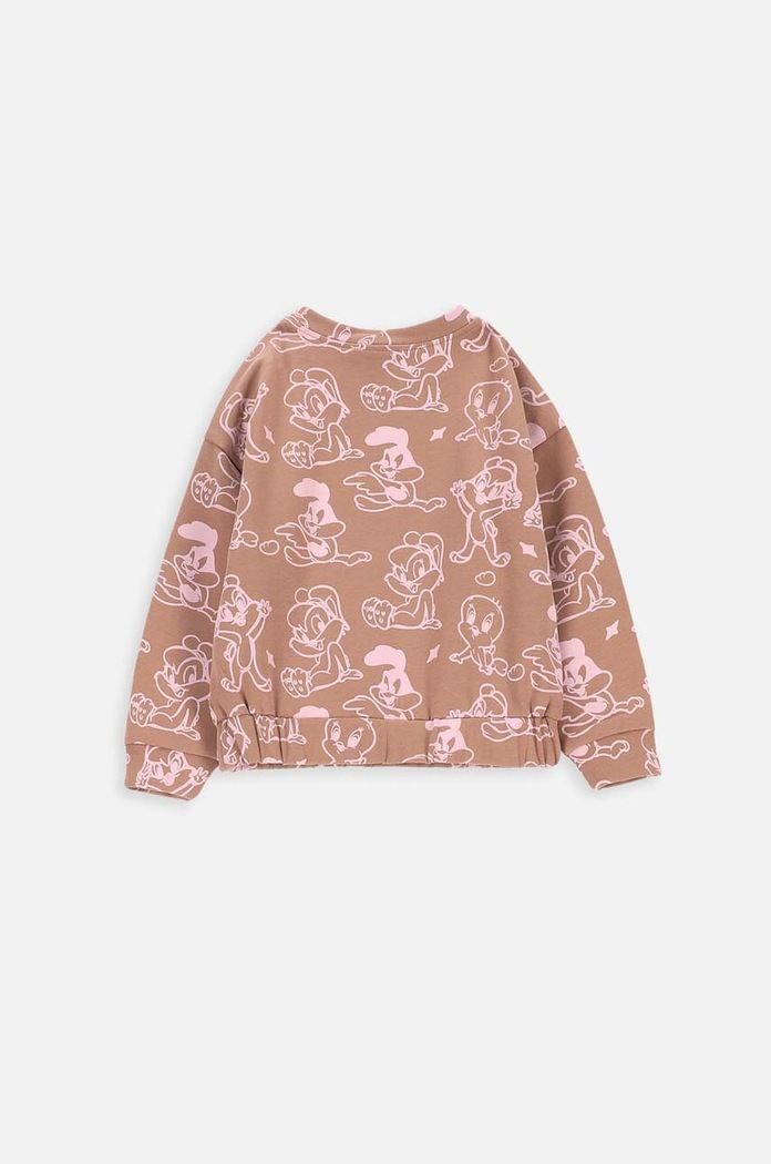 Dziewczynka Coccodrillo bluza niemowlęca x Looney Tunes ZC3132102LGL brązowy