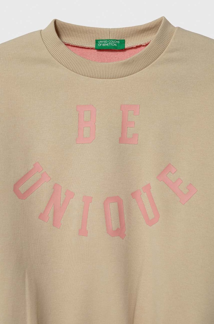 DÍVKA Dětská mikina United Colors of Benetton 32N4C10DU.G.SEASONAL béžová