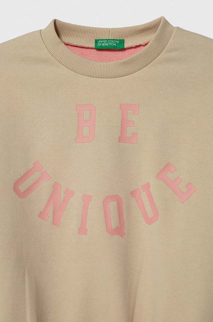 DÍVKA Dětská mikina United Colors of Benetton 32N4C10DU.G.SEASONAL béžová